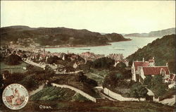 View of Town and Coast Postcard