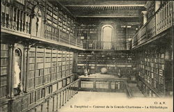 Couvent de la Grande-Chartreuse - la Bibliotheque Dauphine, France Postcard Postcard