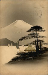 Drawing of Mt. Fiji Postcard