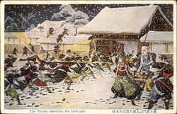 The Ronins Attacking the Back-Gate Postcard Postcard