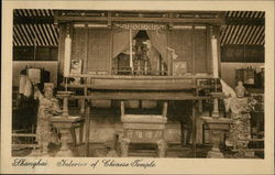 Interior of Chinese Temple Postcard