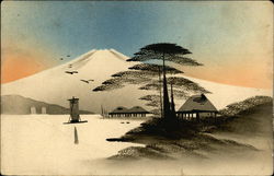 Artistic Rendering of Mt. Fuji Japan Postcard Postcard