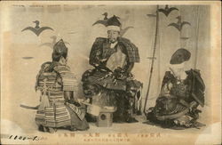 Japanese Actors in a Play Postcard Postcard