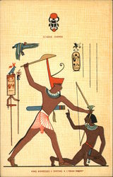 King Ramesses II Smiting A Lybian Enemy Egypt Africa Postcard Postcard