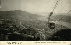 View of Onomichi Harbour from Senko Ji-Yama Japan Postcard Postcard