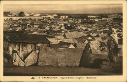 6 Casablanca - Agglomération indigène - Bidonville Postcard