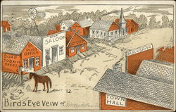 Drawing of Frontier Main Street Postcard