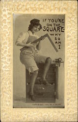 If You're on the Square - Why so am I Freemasonry Postcard Postcard