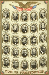 Our 25 United States Presidents Postcard Postcard