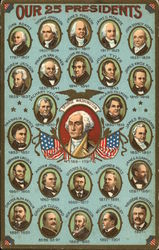 Our 25 Presidents President's Day Postcard Postcard