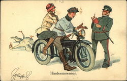 Hindernisrennen Postcard