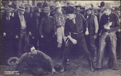 Harry Carey Floors his Man Actors Postcard Postcard