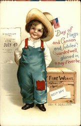 Day of Flags and Cannon and Jubilee! Guarded Well, Gloried in, So may it Ever Be Ellen Clapsaddle Postcard Postcard