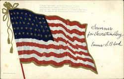 American Flag with Poem Patriotic Postcard Postcard