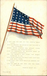 Star Spangled Banner with Flag Postcard