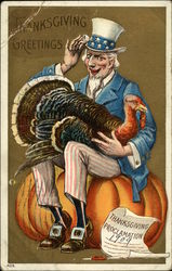 Thanksgiving Greetings, Thanksgiving Proclamation 1909 Turkeys Postcard Postcard