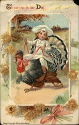 Thanksgiving Day Children Postcard Postcard