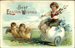 Best Easter Wishes With Children Postcard Postcard