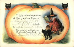 Halloween Invitation Postcard Postcard