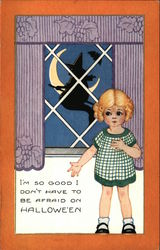 I'm so Good I Don't Have to be Afraid on Halloween Postcard Postcard