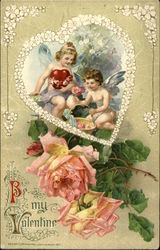 Be My Valentine Hearts Postcard Postcard