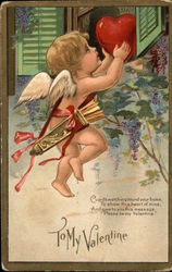 To My Valentine Cupid Postcard Postcard