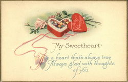 To My Valentine - My Sweetheart - I've a heart that's always true Postcard