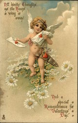 Cupid Delivering Love Letters Postcard