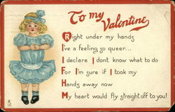 To My Valentine Children Postcard Postcard