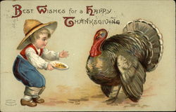 Best Wishes for a Happy Thanksgiving Ellen Clapsaddle Postcard Postcard