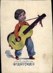 Guitar Music Postcard Postcard