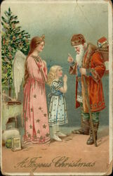 A Joyous Christmas Santa Claus Postcard Postcard