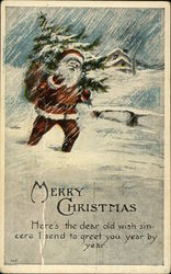 Merry Christmas, Here's the Dear old Wish Sincere I Send to Greet you Year by Year Postcard