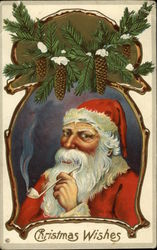 Christmas Wishes Santa Claus Postcard Postcard