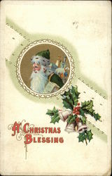 A Christmas Blessing Santa Claus Postcard Postcard