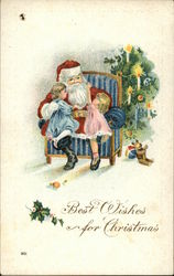 Best Wishes for Christmas Postcard