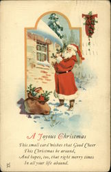 A Joyous Christmas, This Small Card Wishes That Good Cheer This Christmas be Around Postcard