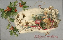 To Wish you a Merry Christmas Postcard