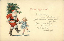 Merry Christmas, I Don't Forget your Christmas Just Because You're Small, You Bet Postcard