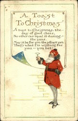 A Toast to Christmas, A Toast to Christmas, the day of Good Cheer Postcard