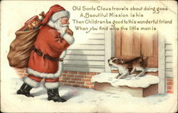 Old Santa Claus Travels About Doing Good a Beautiful Mission is His Postcard