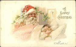 A Happy Christmas Santa Claus Postcard Postcard