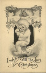 I Wish You All the Joys of Christmas Santa Claus Postcard Postcard