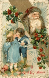 A Joyful Christmas Santa Claus Postcard Postcard