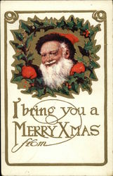 I Bring you a Merry Xmas From Santa Claus Postcard Postcard