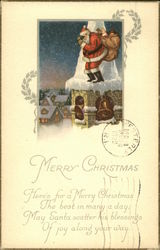 Merry Christmas, Here's for a Merry Christmas the Best in Many a day Santa Claus Postcard Postcard