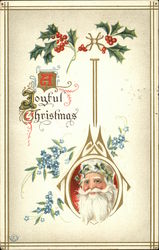 A Joyful Christmas Santa Claus Postcard Postcard