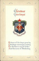 Christmas Greetings, Echoes of the days Gone by Christmas Messages Convey Postcard