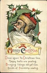 A Merry Christmas, Once Again 'Tis Christmas Time, Happy Bells are Pealing Postcard