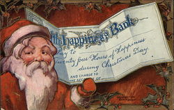 4th Happiness Bank, Pay to ---- Twenty Four Hours of Happiness During Christmas Day Postcard